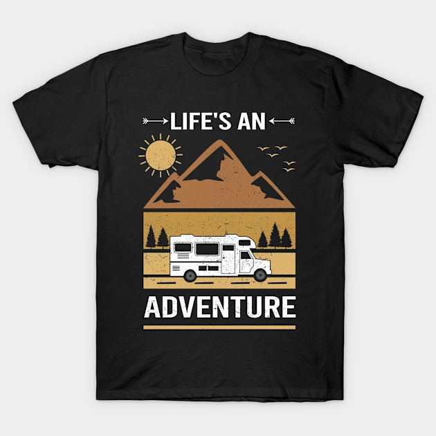 Life's an adventure - Motorhome Camping T-Shirt by Streetwear KKS